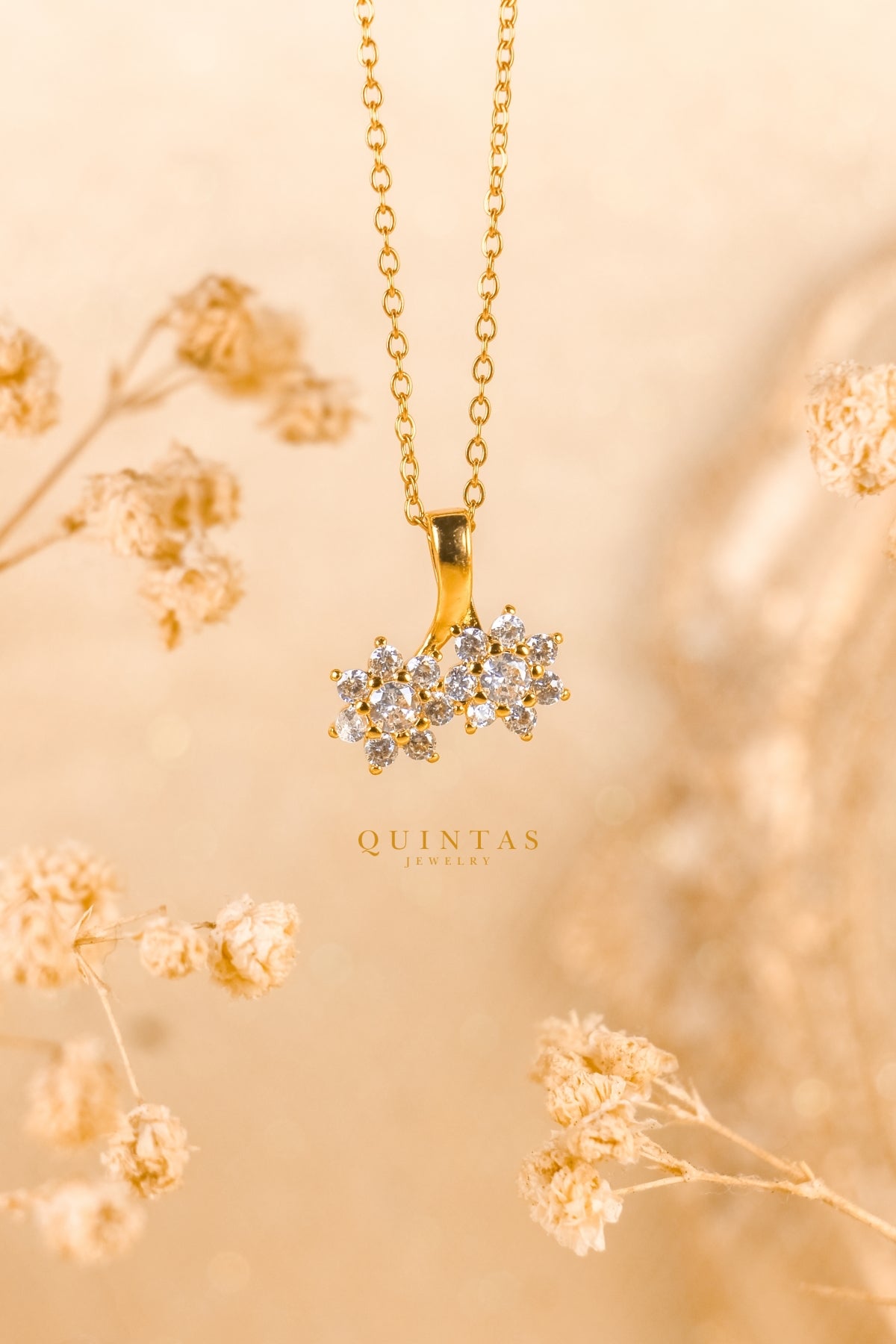 Twin Crystal Cherry Necklace