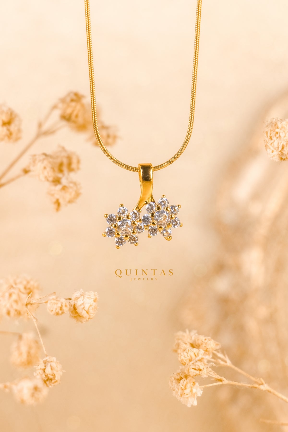 Twin Crystal Cherry Necklace