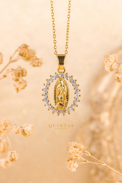 Virgin Mary Halo Necklace