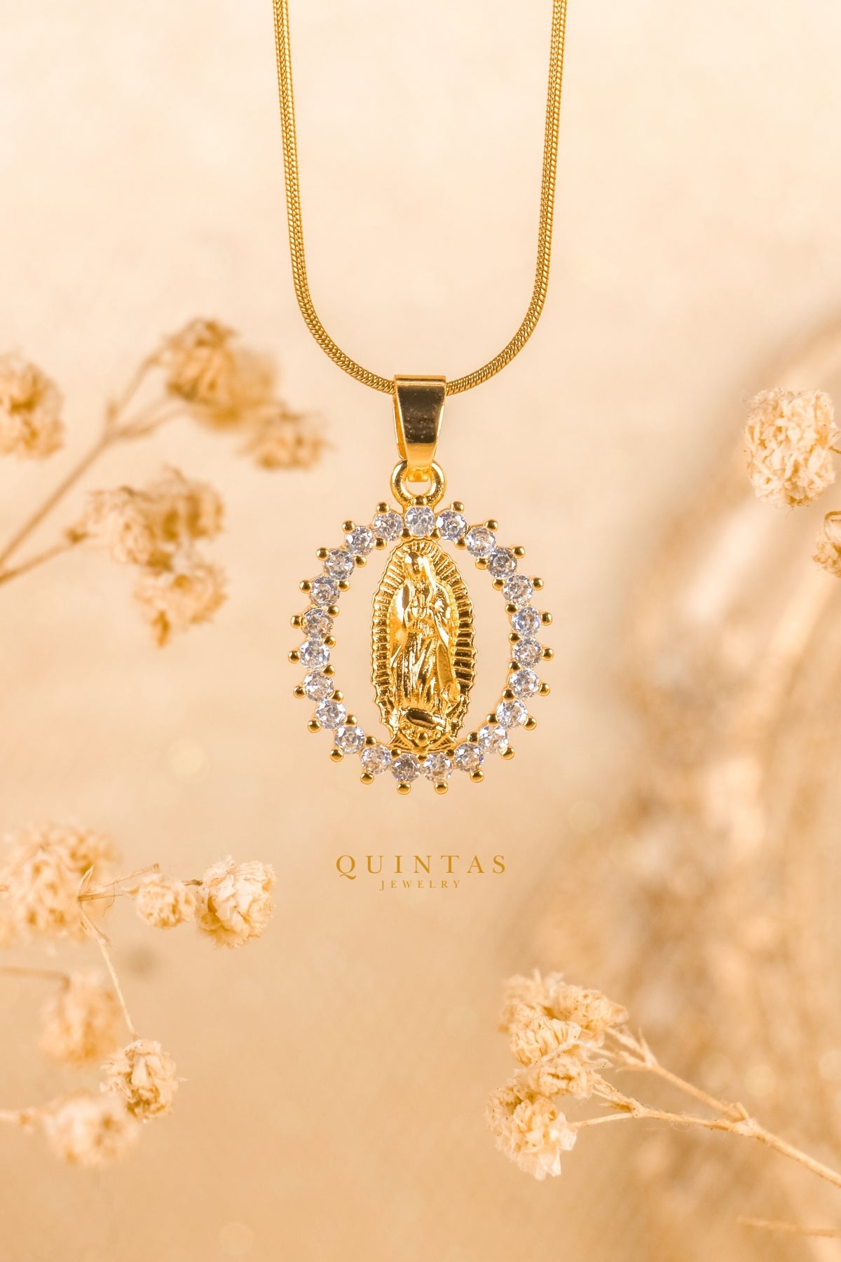 Virgin Mary Halo Necklace