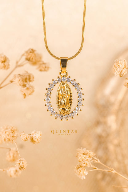 Virgin Mary Halo Necklace