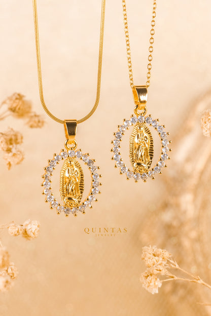 Virgin Mary Halo Necklace