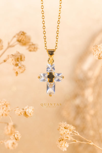 Luméa Crystal Cross Necklace