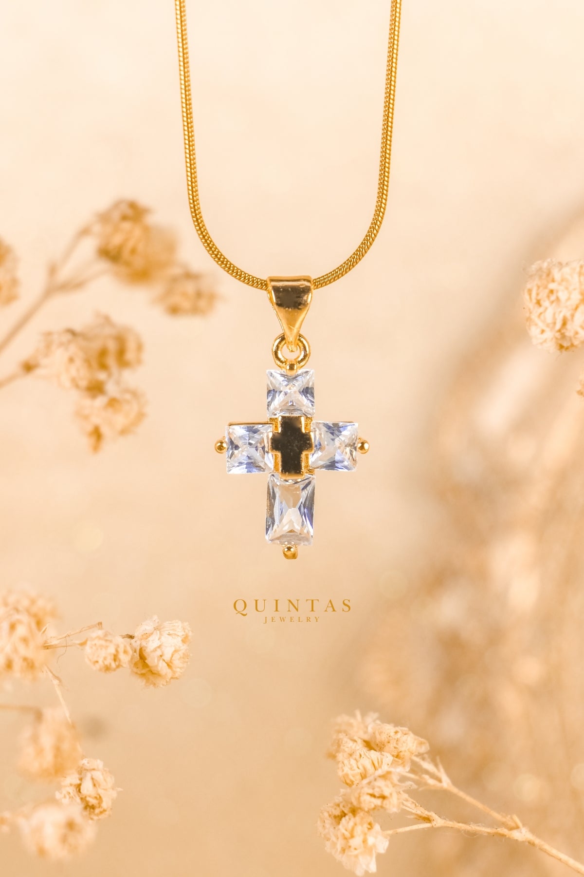 Luméa Crystal Cross Necklace