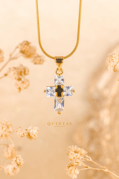 Luméa Crystal Cross Necklace