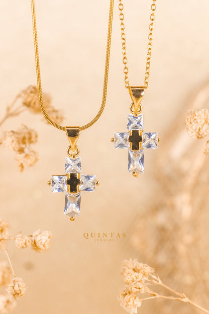 Luméa Crystal Cross Necklace