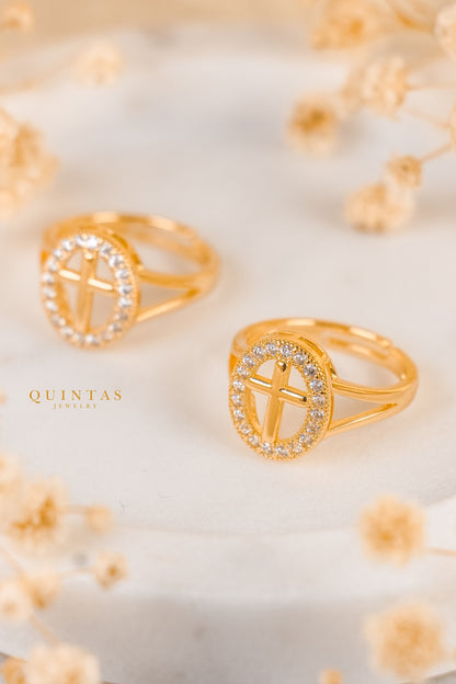 Divine Cross Ring (Adjustable)