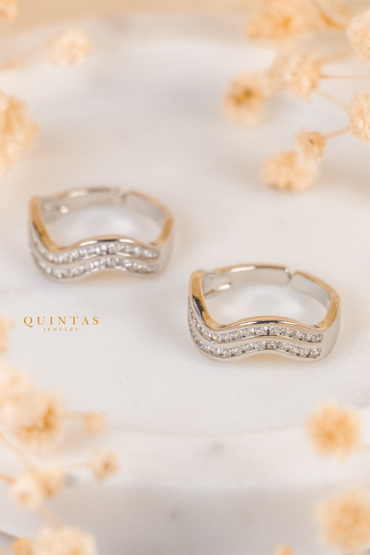 Solina Wave Silver Ring (Adjustable)