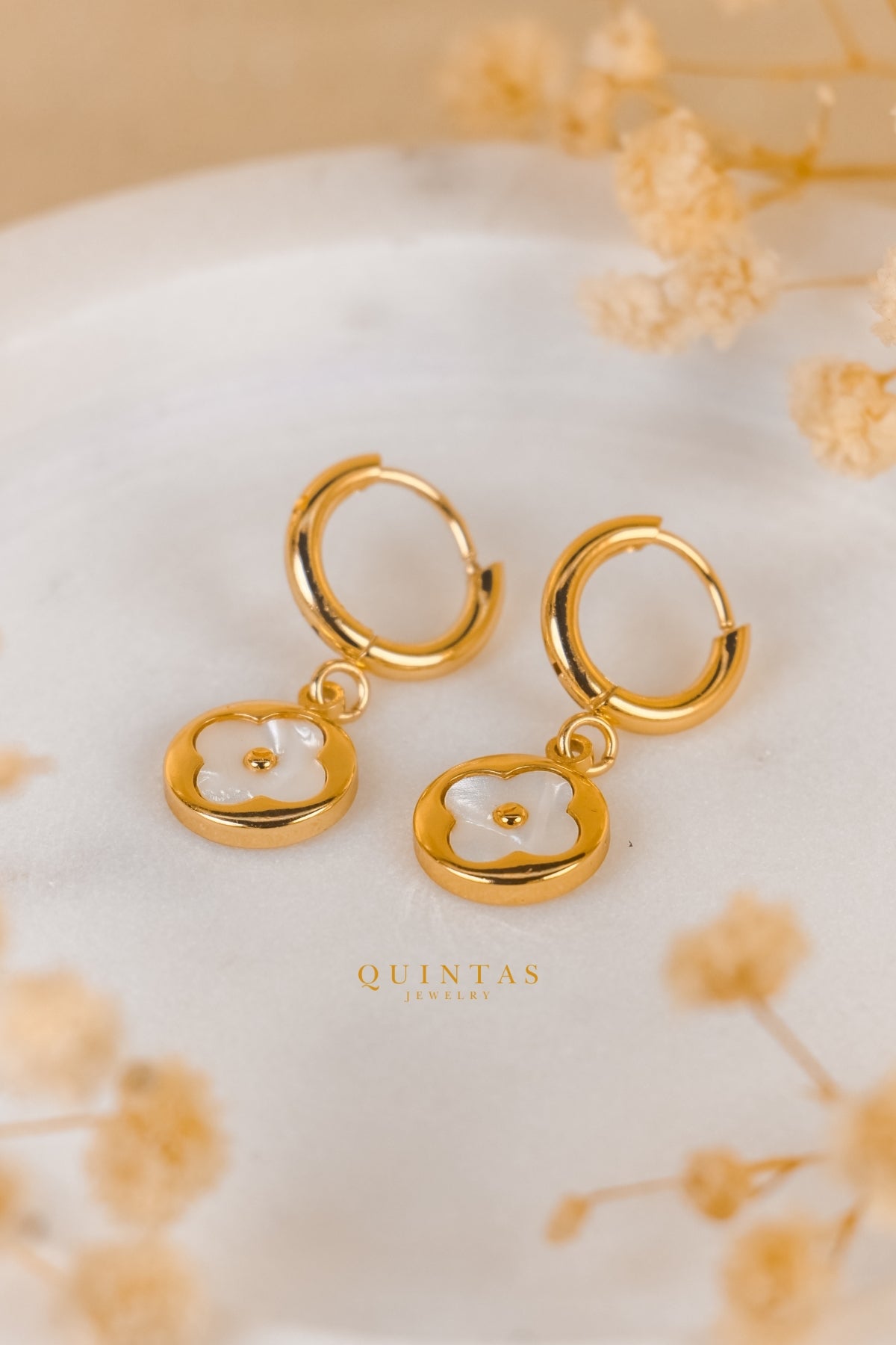 Grace Clover Drop Earrings
