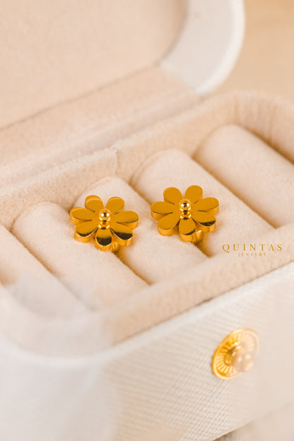 Roselle Flower Stud Earrings