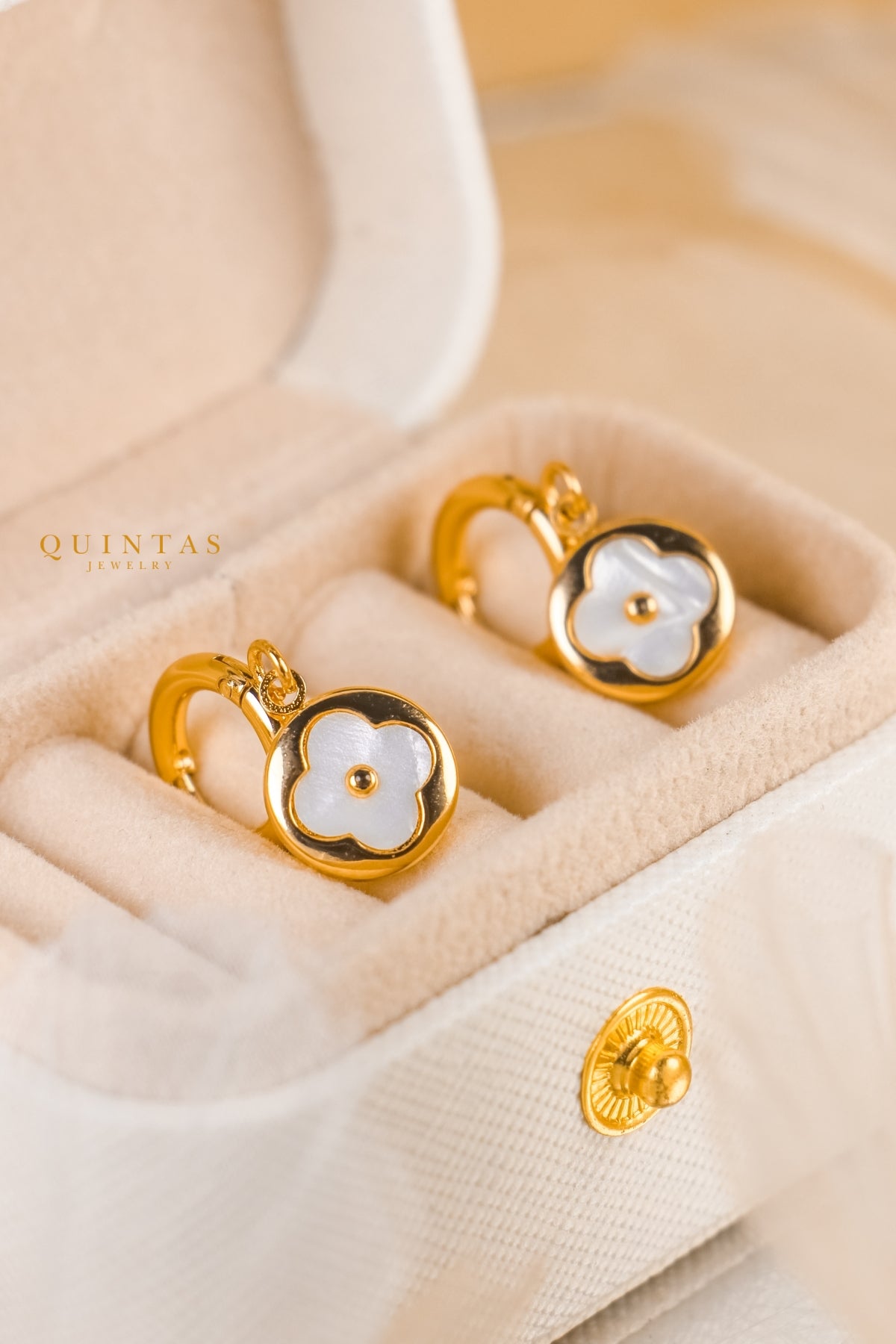 Grace Clover Drop Earrings