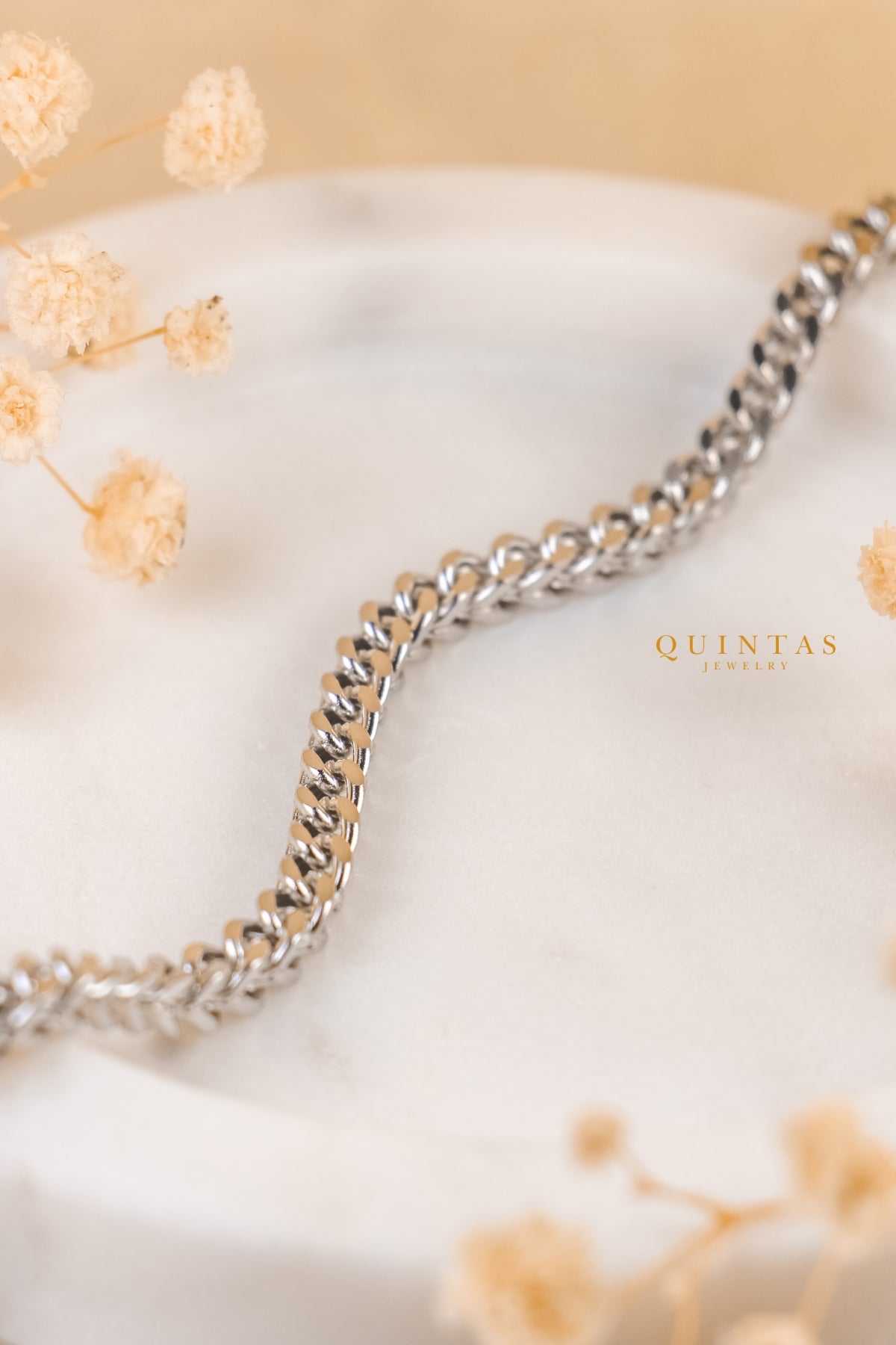 Square Cuban Silver Bracelet