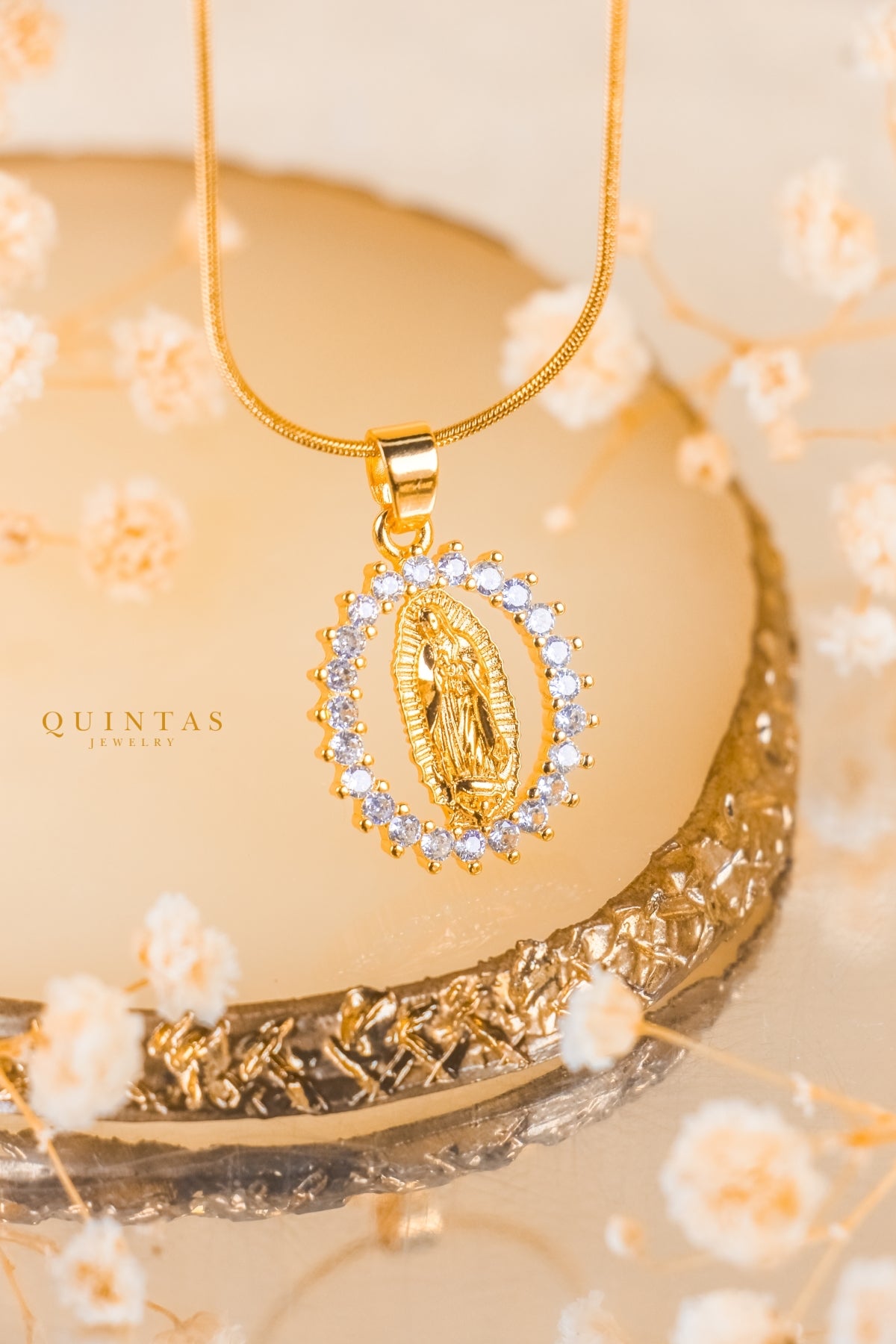 Virgin Mary Halo Necklace