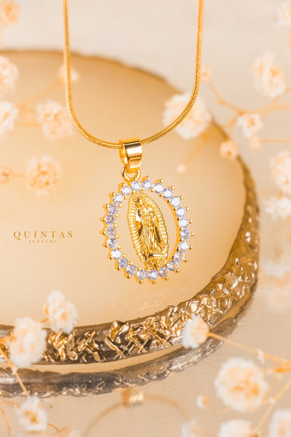 Virgin Mary Halo Necklace