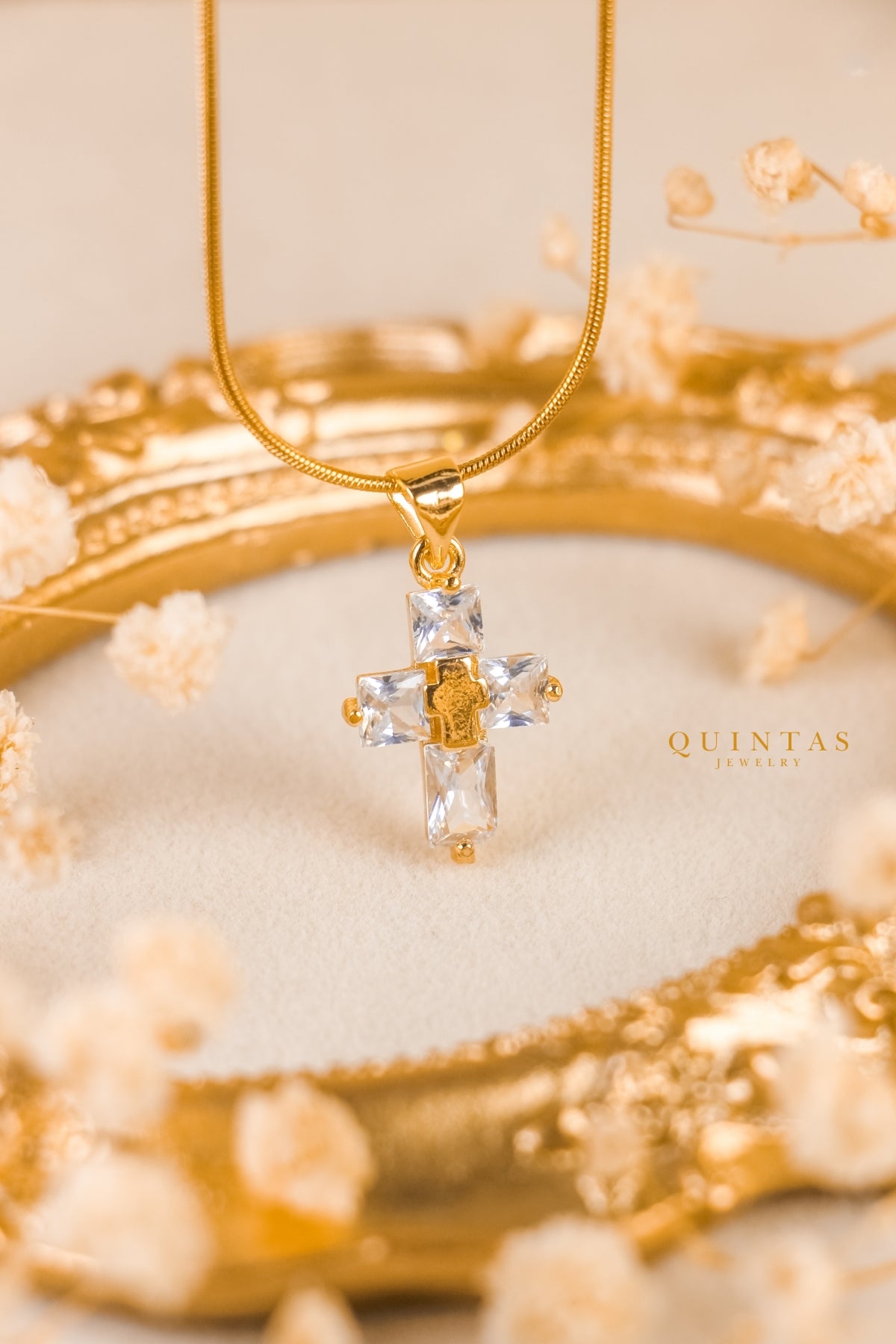 Luméa Crystal Cross Necklace