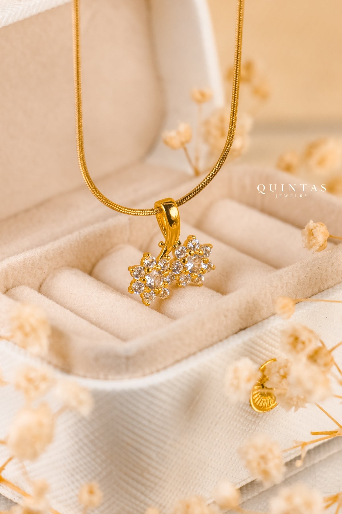 Twin Crystal Cherry Necklace
