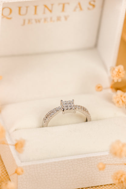 Alessia Princess Silver Ring (Adjustable)
