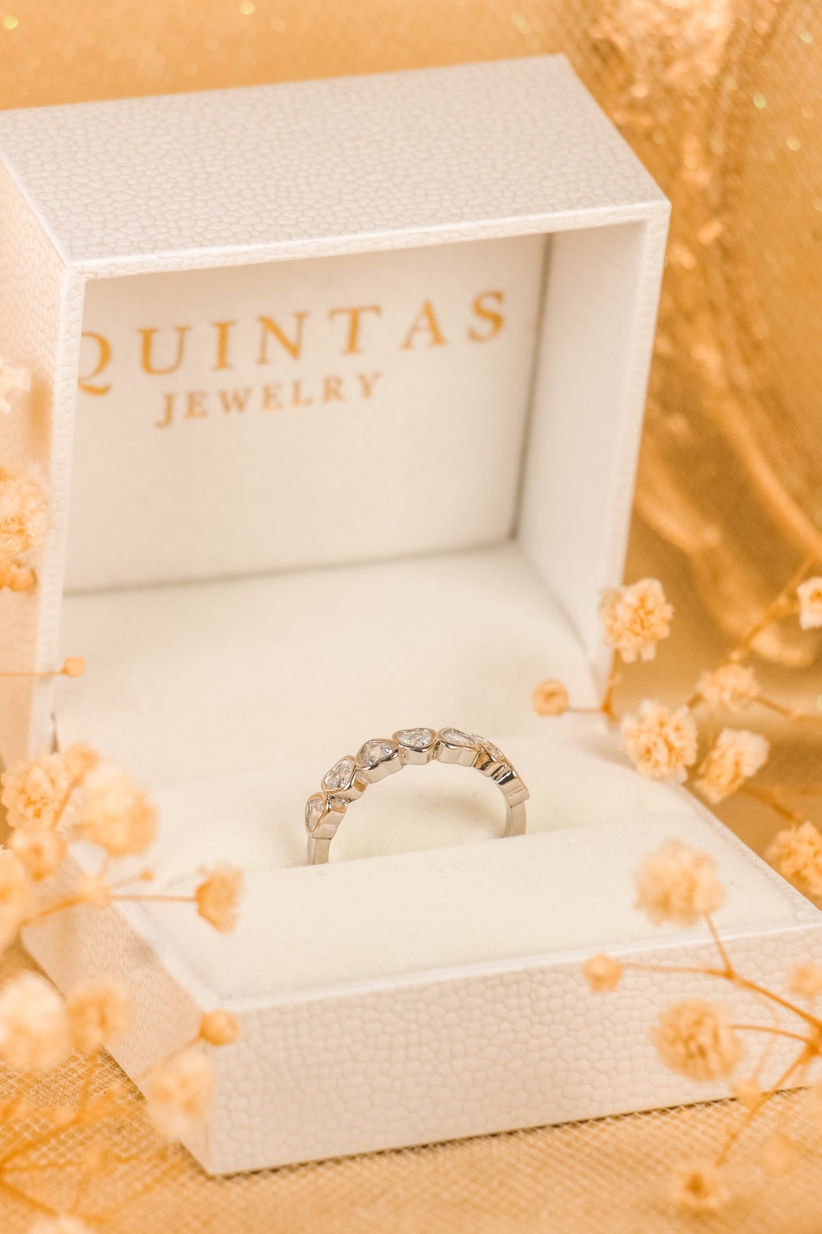 Atalia Forever Hearts Silver Ring (Adjustable)