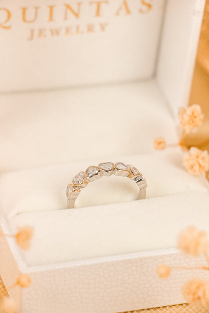 Atalia Forever Hearts Silver Ring (Adjustable)