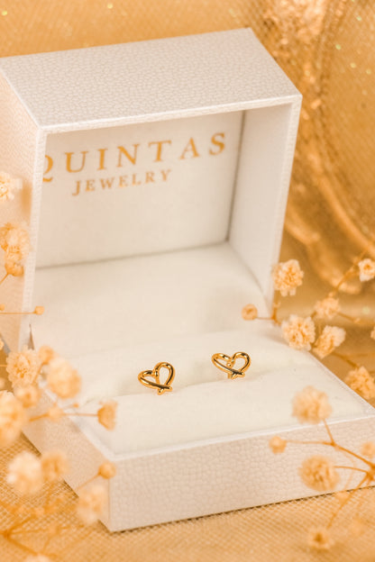Lovie Heart Stud Earrings