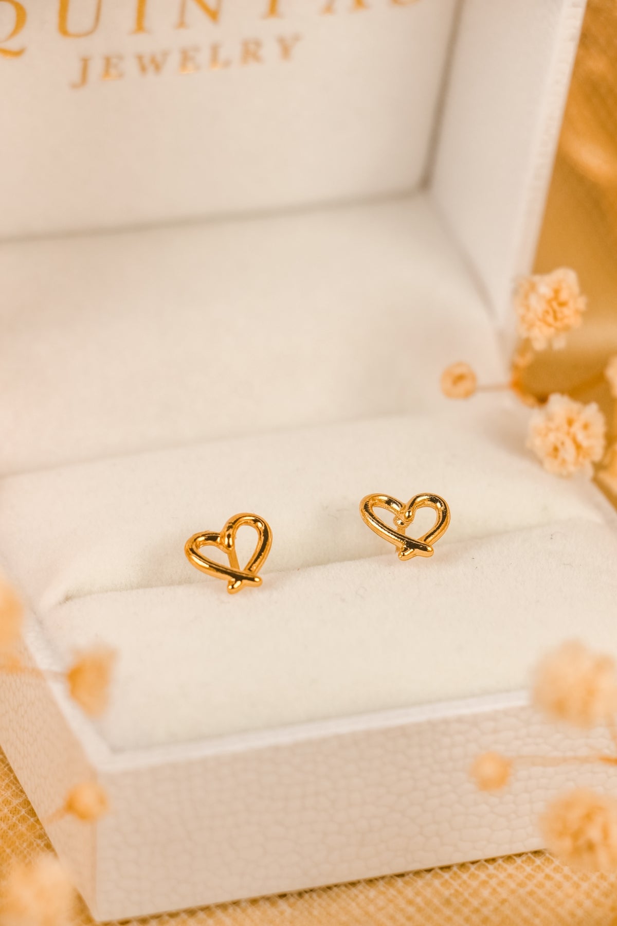 Lovie Heart Stud Earrings