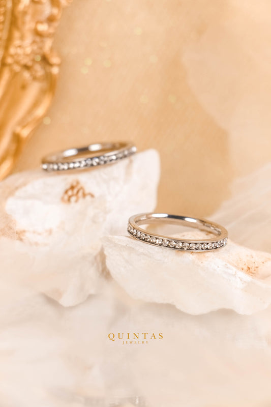 White Diamond Silver Ring