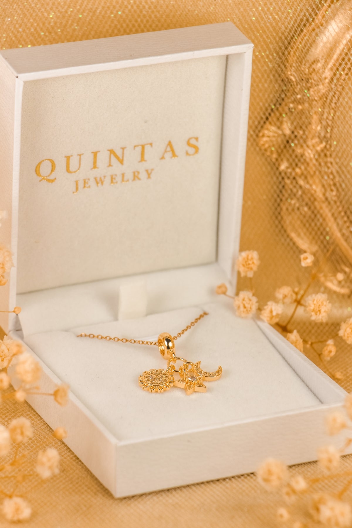 Sun, Moon, and Star Necklace