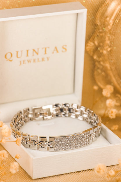 Rocco Iced Silver Bracelet