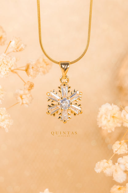 Iced Snowflake Necklace