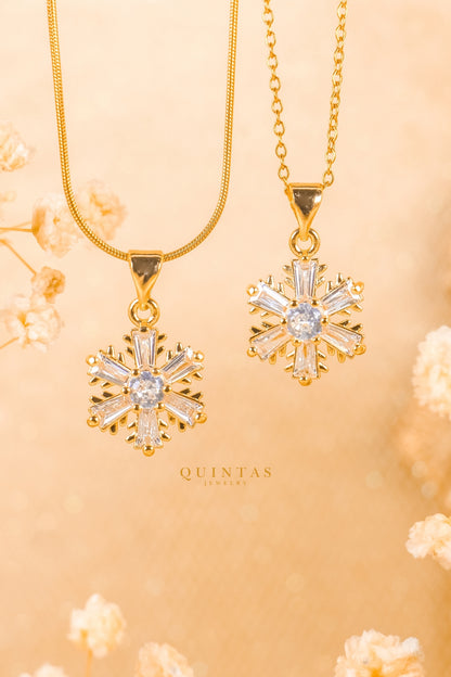 Iced Snowflake Necklace