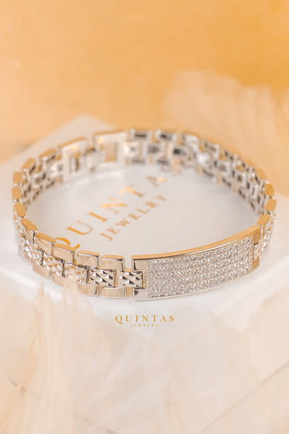 Rocco Iced Silver Bracelet