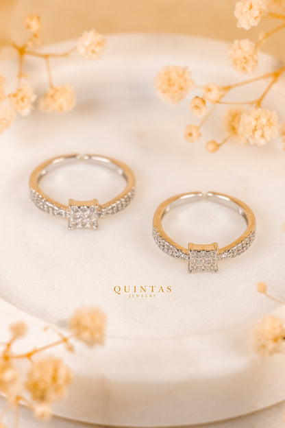 Alessia Princess Silver Ring (Adjustable)