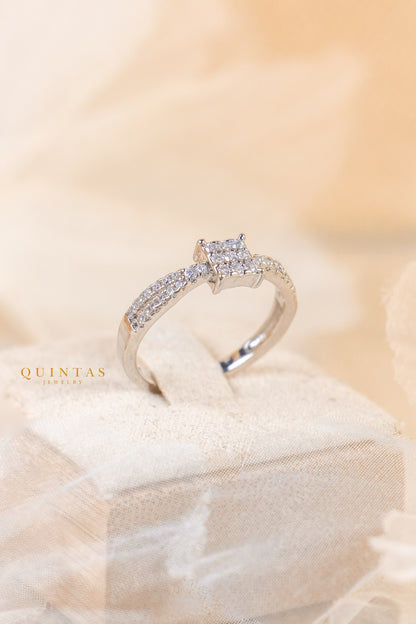 Alessia Princess Silver Ring (Adjustable)