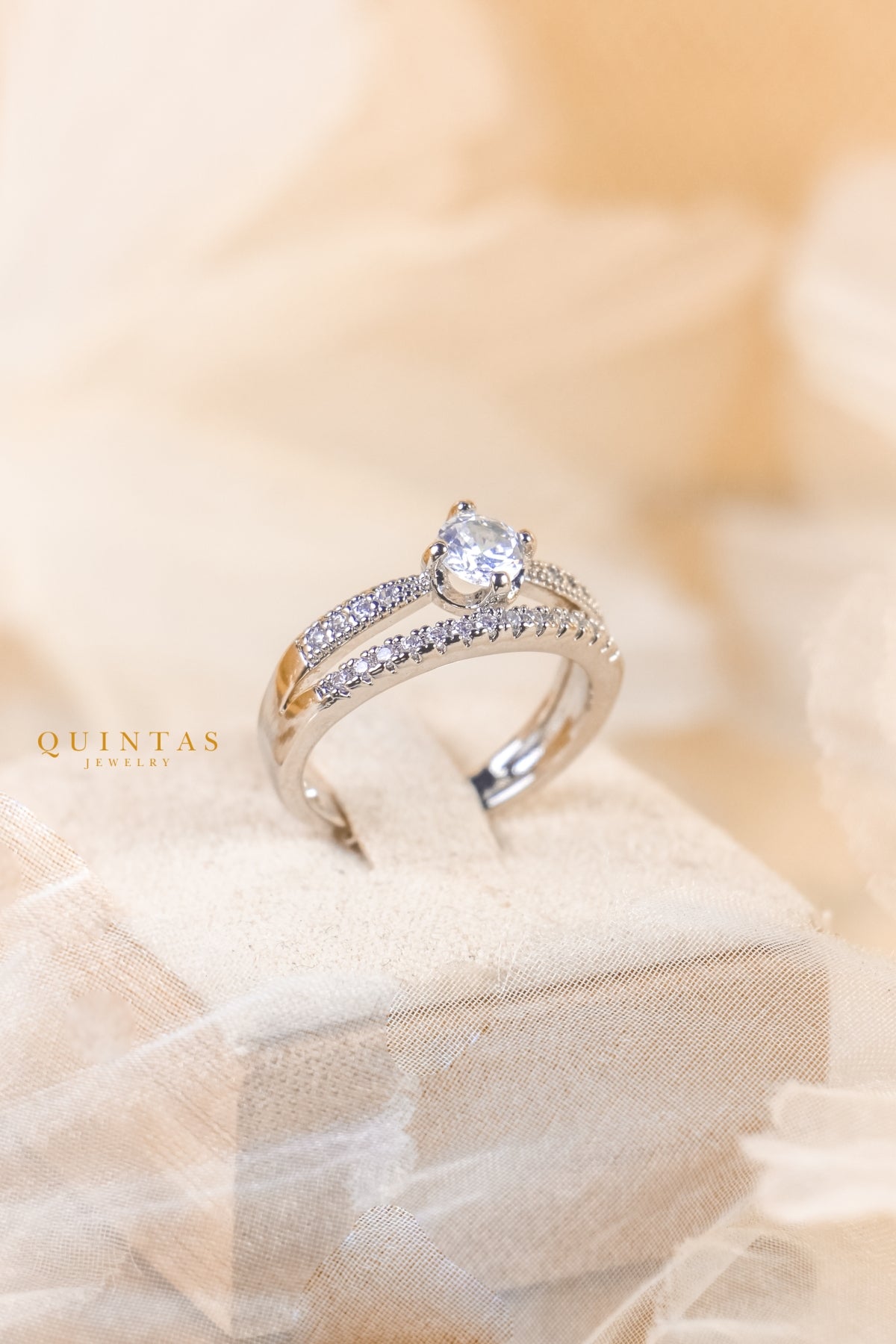 Camila Promise Diamond Silver Ring (Adjustable)