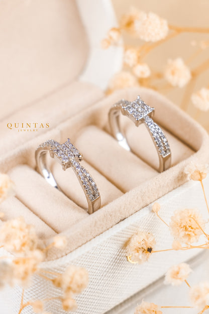 Alessia Princess Silver Ring (Adjustable)