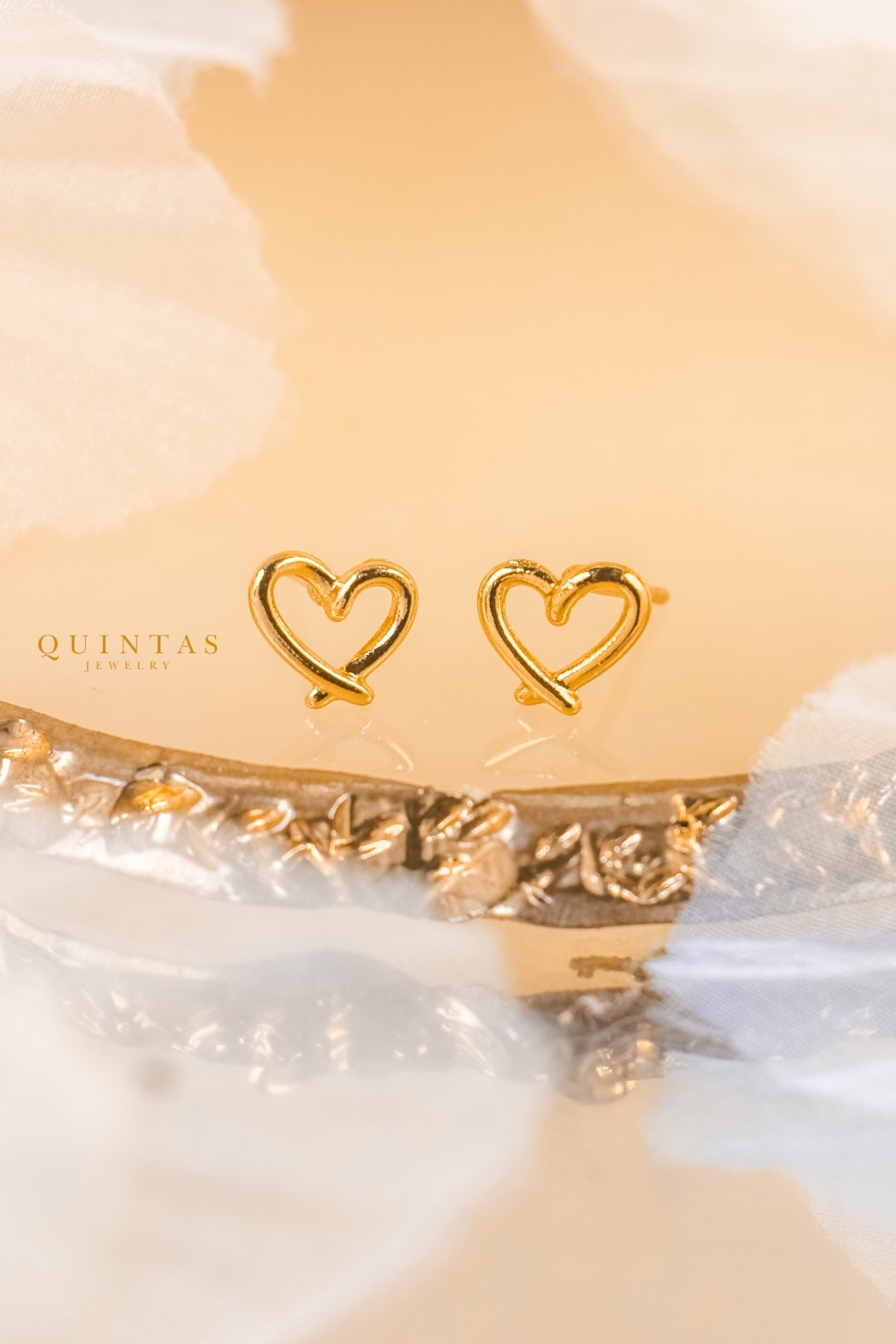 Lovie Heart Stud Earrings