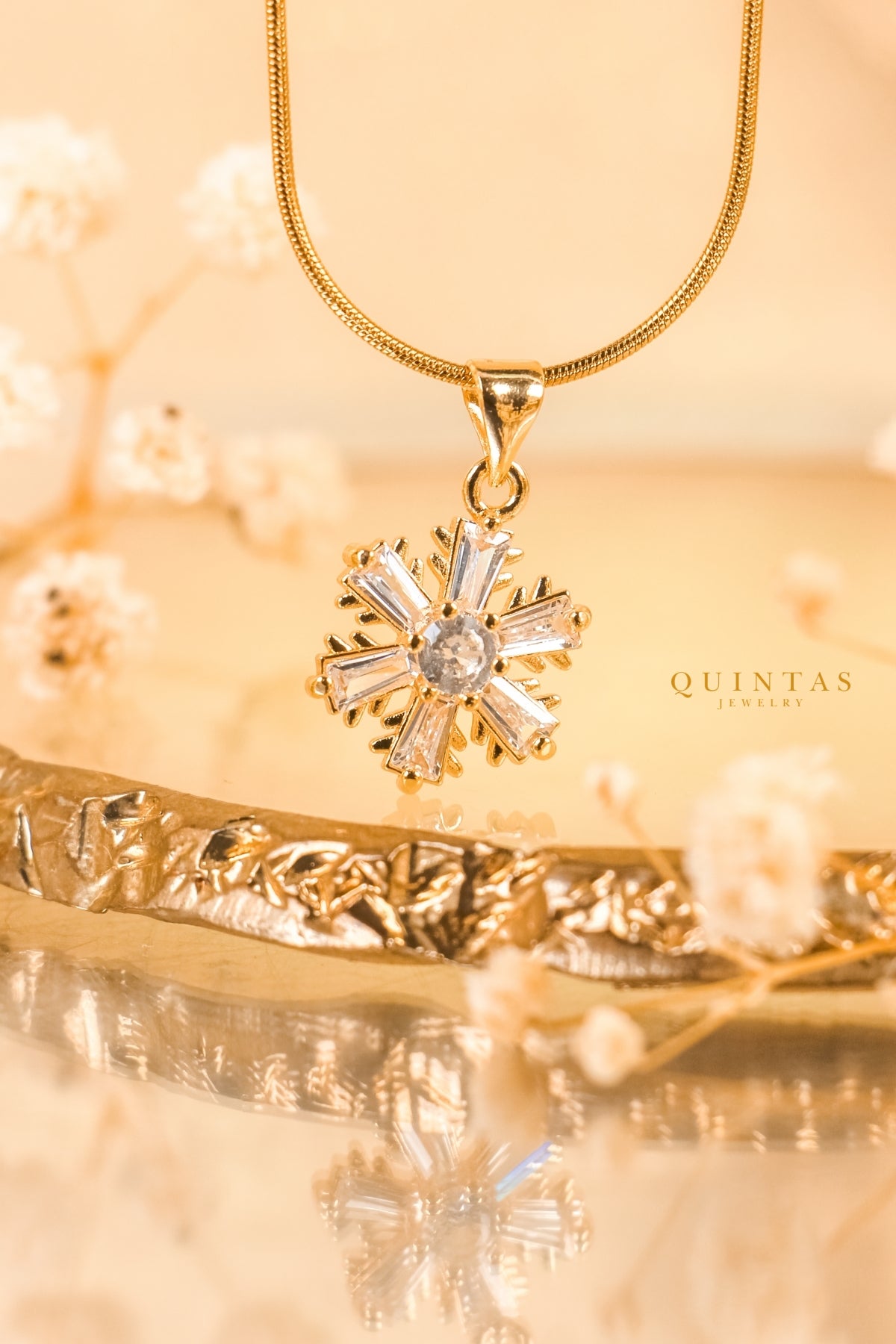 Iced Snowflake Necklace