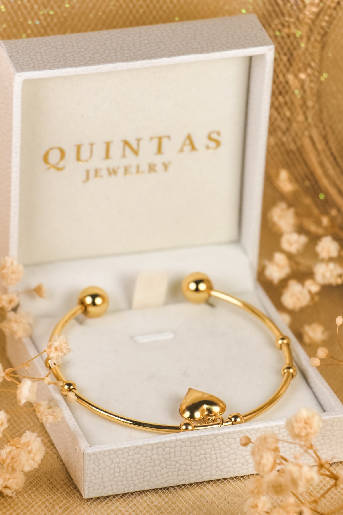 Aurora Heart Bangle Bracelet