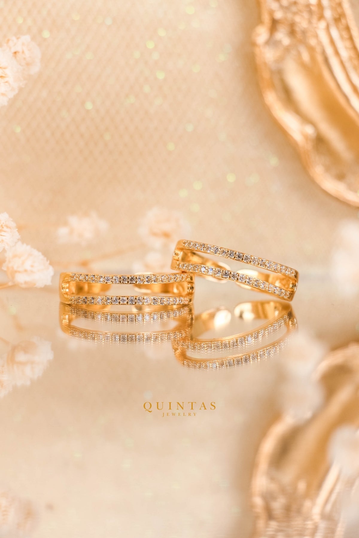 Adriana Double Bar Ring (Adjustable)