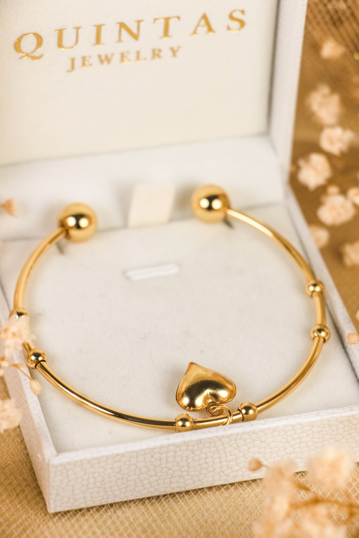 Aurora Heart Bangle Bracelet