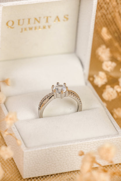 Celeste Solitaire Silver Ring (Adjustable)
