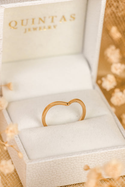 Golden Wishbone Ring