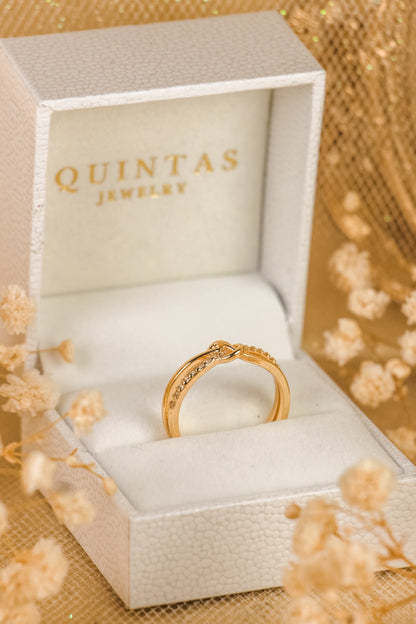 Liora Knot Gold Ring (Adjustable)