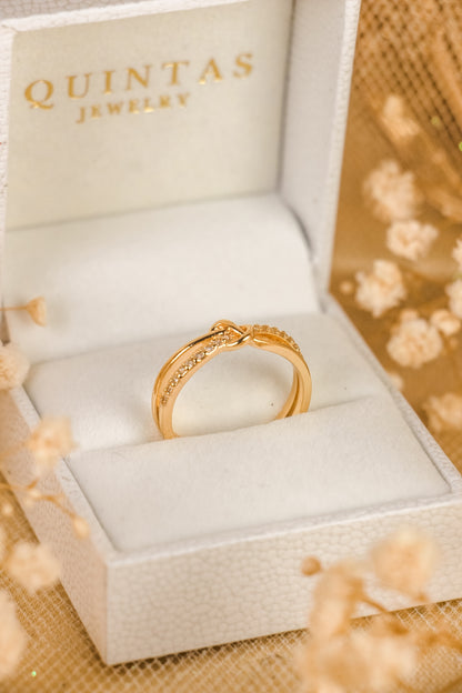 Liora Knot Gold Ring (Adjustable)