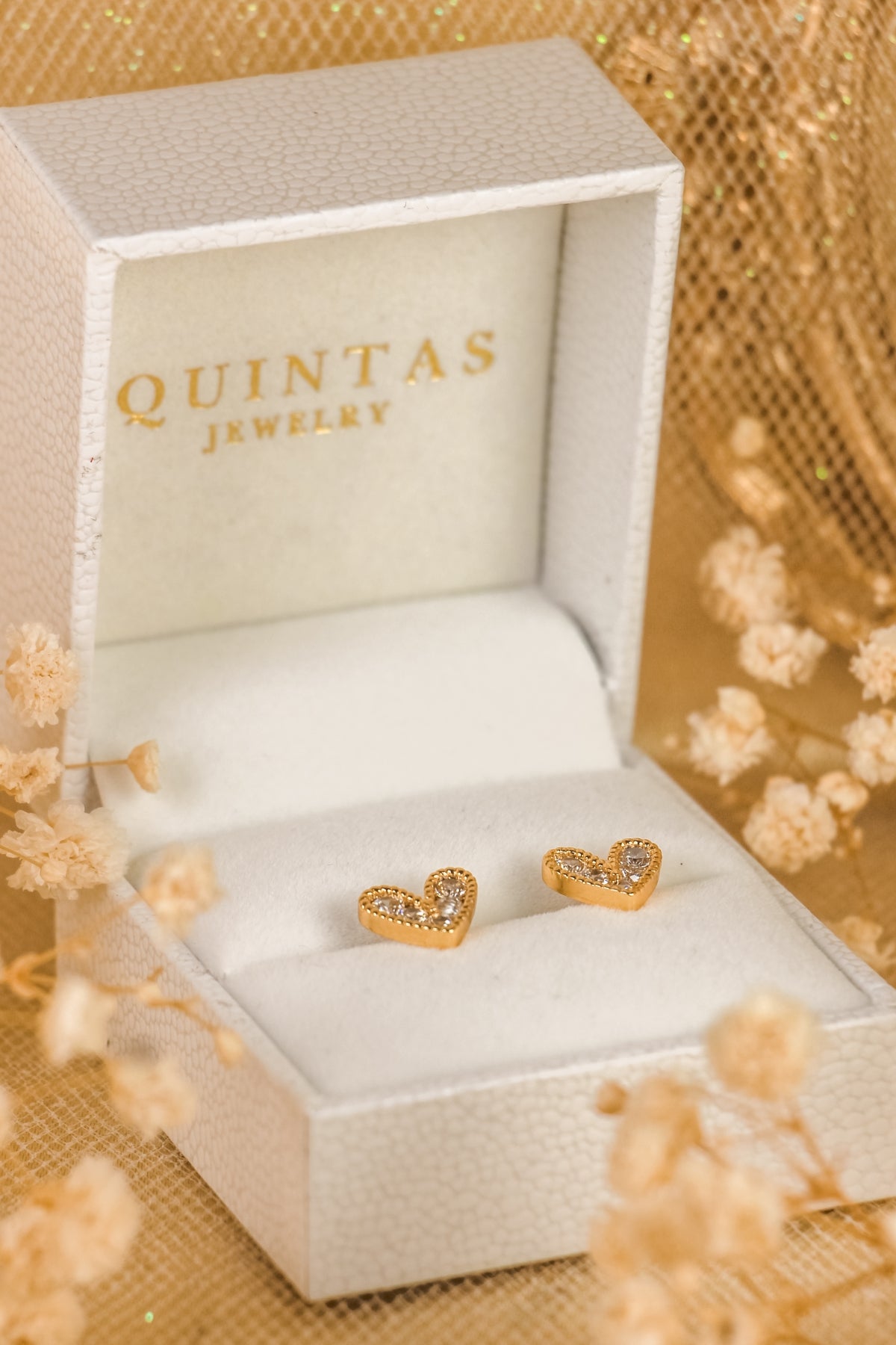Lovely Heart Stud Earrings