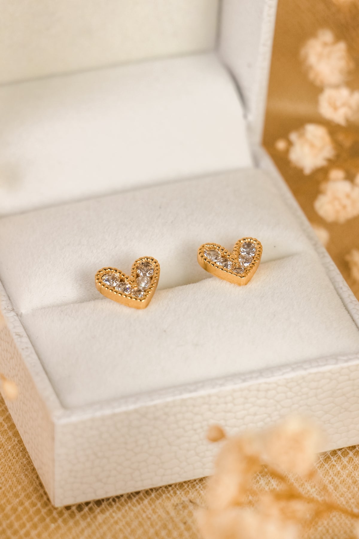 Lovely Heart Stud Earrings
