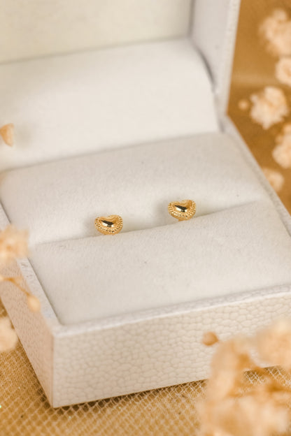 Cherished Heart Stud Earrings