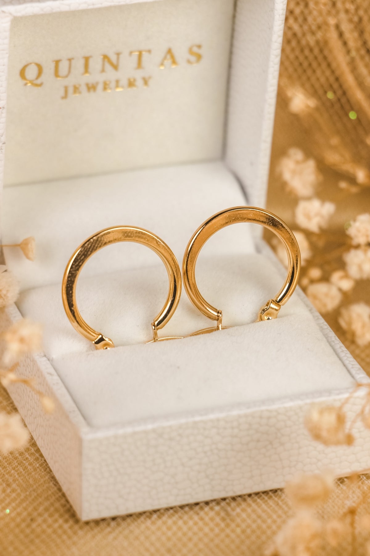 Mira Golden Hoop Earrings