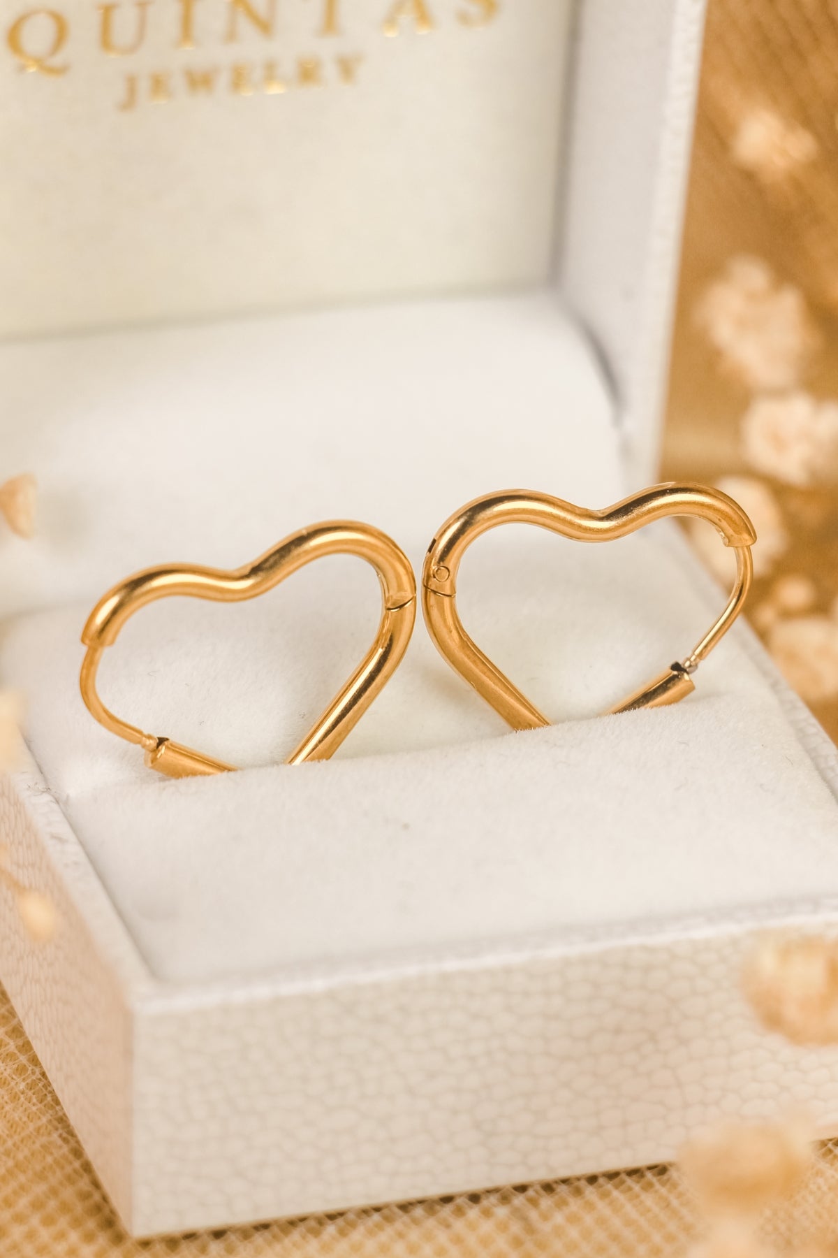 Amor Heart Hoop Earrings