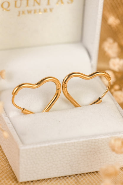 Amor Heart Hoop Earrings